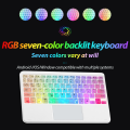 Backlit Keyboard With Touchpad Type For Wireless Multilingual And Multiple Colors Portable For Tablet iPad Pro Mini Air Phone.