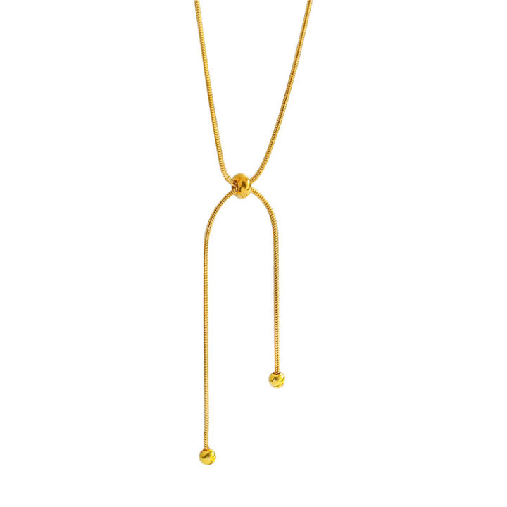 DIEYURO%20Stainless%20Steel%20Retro%20Creative%20Unique%20Design%20Adjustable%20Necklace%20Female%20Fashion%20Simple%20All-match%20Gold%20Clavicle%20Chain%20-%20Image%206