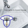 Universal Rebound Drain Plug Filter Household Bounce Core Push Type Drain Filter Kitchen Sink Bathroom Bathtub Plug Water Stop. 