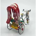 Metal Rickshaw Showpiece Miniature, Hand Painted and Home Made Decor. 