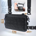 Outdoor  Chest Bag for Men Running Front Chest Bag Multiple Pockets Backpack Hunting EDC Vest Chest  Bag. 