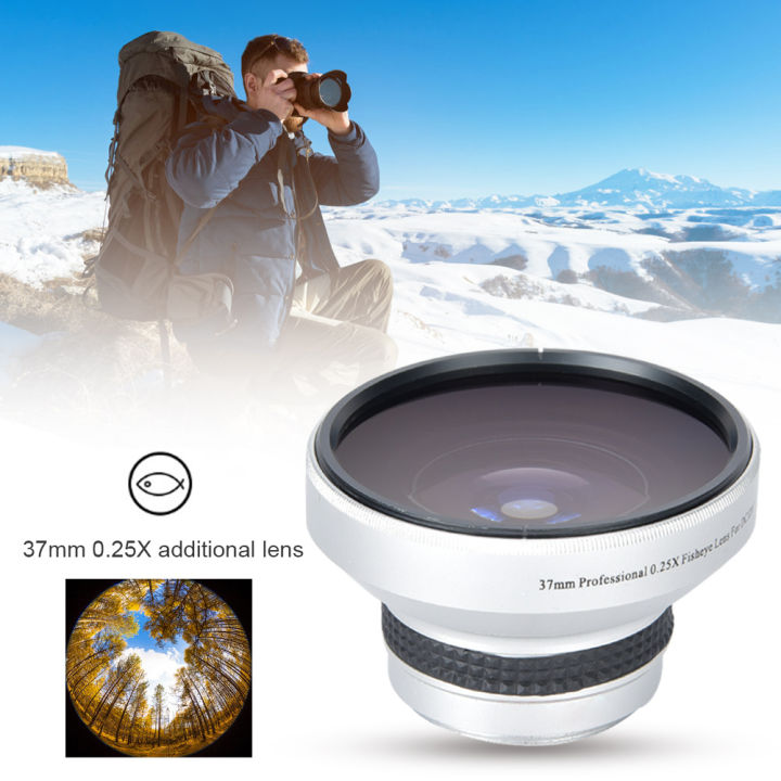 Silver%20Strong%20Applicability%2037mm%200.25X%20Super%20Fisheye%20Additional%20Lens%20for%2037mm%20Caliber%20Camera%20Lenses%20-%20Image%202