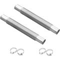 Diesel heater exhaust pipe 2.5cm Universal Fit for Truck Car Pickup Diesel Heater with clamp 2PCS.