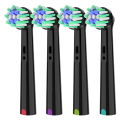 Cross Action Electric Toothbrush Replacement Heads Compatible with Oral B Pro, X-Shape and Angled Bristles Brush Head for OralB.