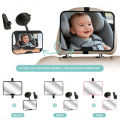 2PC Baby Car Mirror Set Including Clip-On Forward-Facing Mirror & 360° Rotatable Shatterproof Car Seat Mirror For Rear Facing Wi.