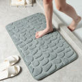 Foot Mat Coral Fleece Floor Mat Household Memory Foam Embroidered Bathroom Thickened Absorbent Floor Mat Door. 