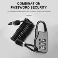 Multifunctional Helmet Lock Mountain Bike Wire Lock Safety Lock Bicycle Motorcycle Electric Vehicle Portable Password Cable Lock. 