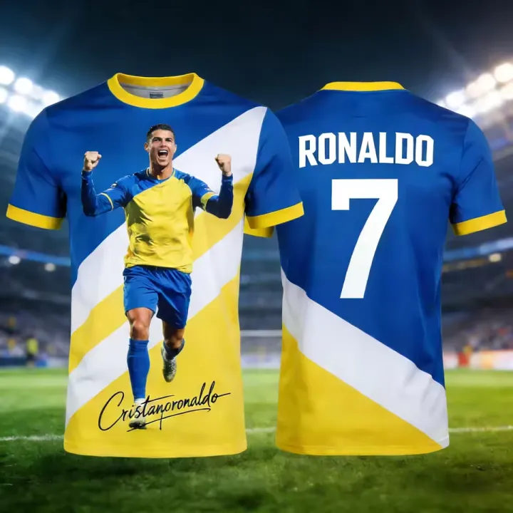 Ronaldo%207%20Football%20Jersey%203D%20Print%20Sport%20Quick-dry%20Breathable%20Men%20T-Shirt%20Team%20Training%20Uniform%20Club%20Parent-child%20Short%20Sleeve%20-%20Image%203