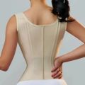 Fajas Body Shaper Shapewear Women Vest Tops Double Compression Waist Trainer Corset Adjustable Zipper and Hook-eyes.