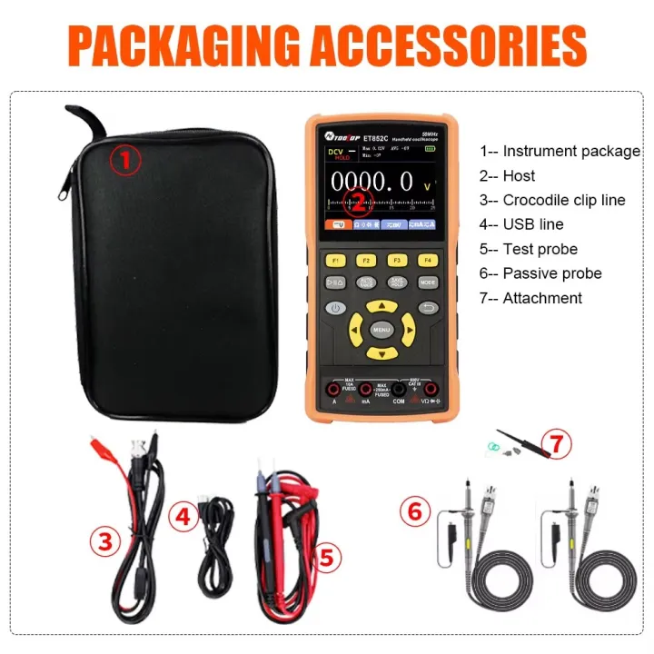 TOOLTOP%20ET852C%202CH%2050MHz%20Handheld%20Digital%20Oscilloscope%2025000%20Counts%20True%20RMS%20Multimeter%20Signal%20Generator%20128K%20Storage%20Depth%20-%20Image%207