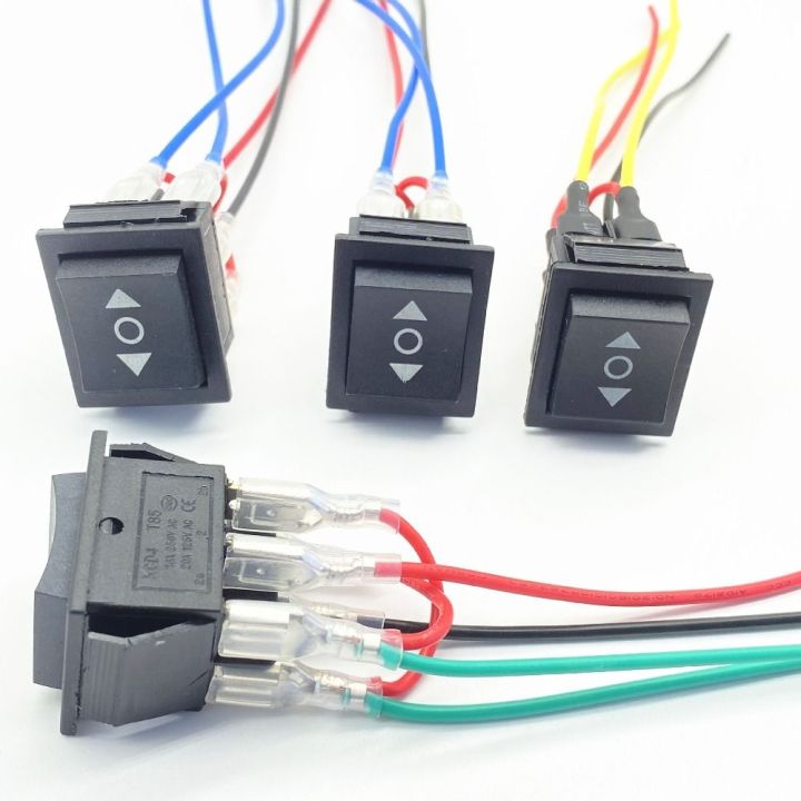 Wired 20A 12V - DC Motor Polarity Reversing Rocker 3 Position DPDT ...