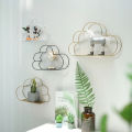 Creative Cloud Iron Shelving Wall Shelf Wooden Clapboard Nordic Style Decoration Children Room Decoration Display Stand. 