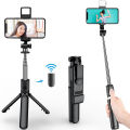 New Bluetooth Selfie Stick Mobile Phone Holder Retractable Portable Multifunct-ional Mini Tripod with Wireless Remote Shutter.