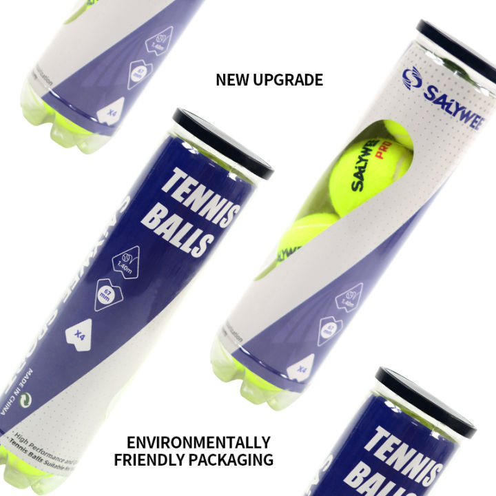 Performance Tennis Balls,Pack of 4 Premium Wool Felt,High Bounce 140cm,Vacuum Packed Durable Training Balls with Tournament Feel