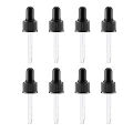 Glass Dropper for Essential Oils, Herbal Extracts, Homeopathic Remedies, Nail Polish Remover, 30 ml 8-pack. 