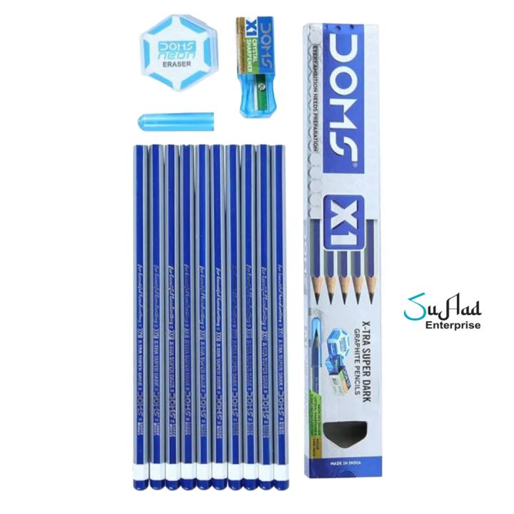 Doms%20Pencils%201%20Packet%20Set%20Of%2010%20Pcs(1%20Eraser+1%20Sharpener)%20-%20Image%205