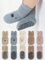 5 Pairs of Baby Floor Socks for All Seasons Kidsren's Non-Slip Baby Toddler Socks Soft Bottom Indoor Cute Boys and Girls Socks.