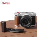 Flymile Camera Grip/L-Bracket For FUJIFILM X-M5 Camera Aluminum Alloy+Wooden Grip,Support Arca-Swiss System Extensible Adapter. 