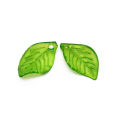【Stylish】 30pcs/lot Green Plastic Leaf Charms Leaves Beads Pendants For Diy Necklace Bracelet Earrings Jewelry Making Handmade Crafts. 