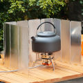 8/10 Plates Outdoor Stove Wind Shield with Storage Bag Cooking Burner Windproof Screen Aluminum Alloy for Camping Picnic.
