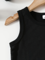 Black-Gold No.23 Basketball Tank Set - Chicago Sporty Style Boys’ Cool Basketball Summer Outfit. 