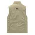 FGKKS Spring New Men Waistcoat Outdoor Leisure Solid Color Vest Young Middle-aged Photography Fishing Casual Vest Jacket Male. 