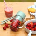Portable glass bottle blender. 