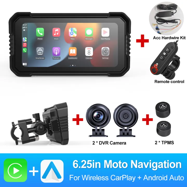 Freedconn%20Wireless%20CarPlay%20Android%20Auto%206.25%20inch%20Carplay%20Motorcycle%20DVR%20Navigation%20GPS%20Digital%20Dashboard%20Display%20Screen%20-%20Image%207