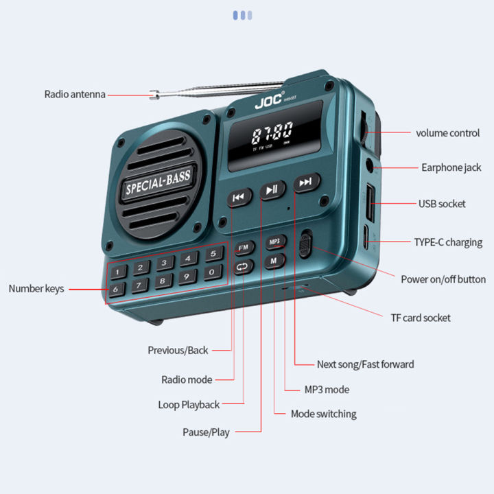 Portable%20Digital%20FM%20Radio%20Rechargeable%20Digital%20Radio%20Recorder%20with%20LED%20Display%20Bluetooth%205.4%20Radio%20Speaker%20for%20Home%20Travel%20-%20Image%202