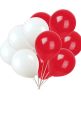 Birthday Decoration Items for Girls Boys with Red and White theme Metallic Balloons, Red Star Foil Balloons, Silver Foil Curtain, Red Banner. 