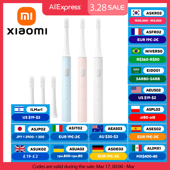 XIAOMI Mijia T100 Sonic Electric Toothbrush Mi Smart Tooth Brush Colorful USB Rechargeable IPX7 Waterproof For Toothbrushes head