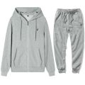 New Men's Autumn and Winter Classic Hoodie and Sweatpants, Suitable for Leisure Fitness, Warm Sports Set.