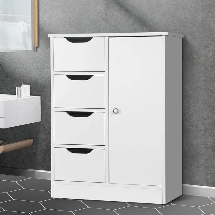 BM-MART Cabinets: 23.6'' W x 31.5'' H x 11.8'' D Free-Standing Bathroom Cabinet