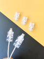 5pcs Soft Silicone Charger Cable Winder Fast Charging Cable Protector Sleeve for  IPhone Data Cord pink love Case Clip. 
