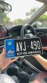 car number plates licence ICT Islamabad old new style customized by sticker embossed  not punch. 