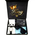 Gift box for him - pack of 4 - watch for men / pu leather wallet / sunglasses / black strap watch - complete gift package for husband / brother / father / dad - birthday - anniversary - valentine day - eid. 