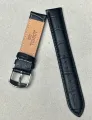 18mm 20mm 22mm Genuine Leather Watch Strap Black Color Watch Accessories. 