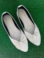 White Flat Close Shose Women's Footwear Fashion Comfortable Breathable Slip-On Loafers. 