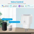 Tuya Smart Socket EU 16A AC100-240V WiFi Smart Plug with Power Monitoring Outlet Alexa  Home Voice Control Smart Life APP. 