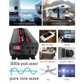 3000W Pure Sine Wave Power Inverter DC 12v 24v To AC 220V For Solar Panel/Home/Outdoor/RV/Camping Wave Power Inverter with LED. 