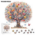 Tree of Life Creative Wooden Puzzle - Irregular Fragmented Wooden Toys - Handmade Decorations - Christmas , Birthday . 