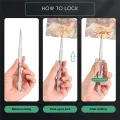 16CM Professional High Precision Stainless Steel Jewelry Tweezers Sandblasting DIY Diamond Gem Jewelry Jeweler's Slotted Buckle. 