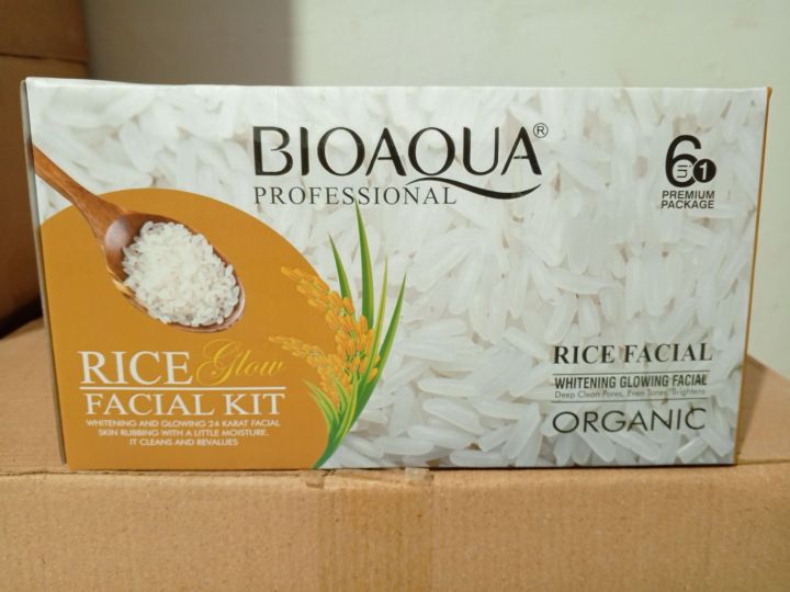 Bioaqua rice facial 6 step kit Glowing skin | Daraz.pk