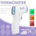 Non-Contact Forehead Thermometer 3-color Backlit Digital Display Thermometer Fever Measure Infrared Alarm Human Body Thermometer. 