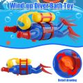 Wind-Up Scuba Diver Submarine Bath Toy Clockwork Swimming & Diving Man Tub Baby Water Toy Bathtub Pool Frogman Figure STEM Gift. 