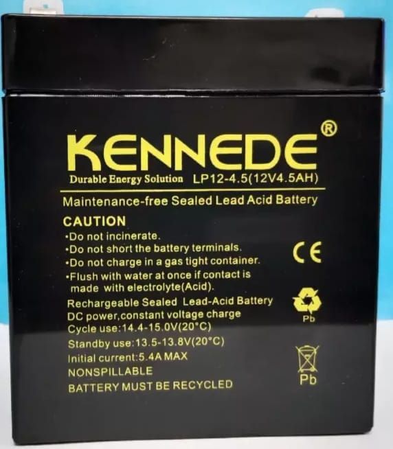 Lead Acid 12V 4.5Ah Kennede Battery Rechargeable Fan Ride on Power Car Chan.