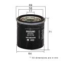 Oil Filter Alto Genuine  SGP 2009-2014 1.0 0.8 0.6 Car Oil Filter 16510M68K00. 
