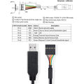 USB to TTL Serial 5V Adapter Cable with FTDI FT232RL Chip 6 Pin Female Socket Header UART IC Windows 11 10 8 7 Linux MAC OS.
