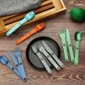 3pcs Magnetic Cutlery Camping Spoon Fork Knife, Portable Travel Picnic Utensils, Lightweight Aluminum Outdoor Eating Tools.