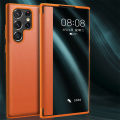 Smart View Window Flip Leather Case For Samsung Galaxy S25 S24 S23 Ultra S22 S21 Plus Luxury 360 Full Body Shockproof Back Cover. 